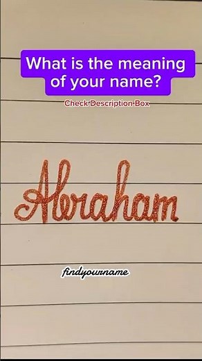 Abraham in Cursive + What It Really Means