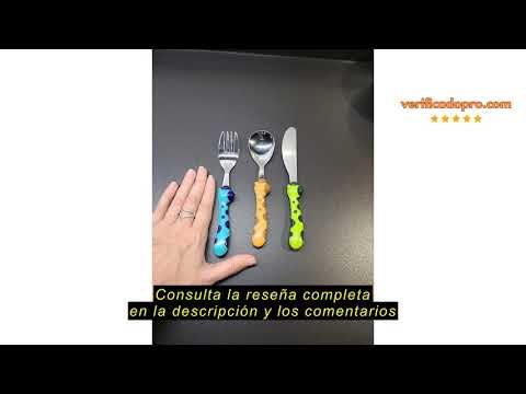 Reseña del Exzact Cubertería Infantil 6 Pieza para niños de Acero Inoxidable - 2 x Cena Cuchillo, 2