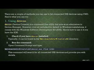 How to Easily List Connected USB Devices Using CMD in Windows