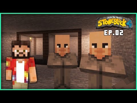 Stoneblock 4 Ep.2 - Unearther Setup (Villager Automation Coming!)