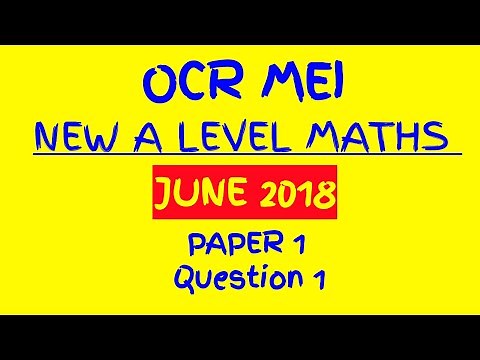 OCR MEI NEW SPECIFICATION 2018 A Level Maths Paper 1 Walkthrough Q10: Factor Theorem