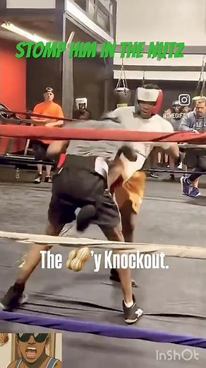 Rare footage of getting kicked in the nuts while sparring #nutshot #stomphiminthenuts