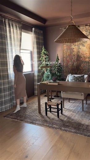 Tori Georges on Instagram: "If you’ve been following along, you know I absolutely adore @twopagescurtains. I have them throughout our entire home and truly recommend them to friends, family—everyone. We just added these gorgeous plaid drapes to our office along with a bamboo woven shade for the door window, and I couldn’t be happier. The added character, warmth, and texture completely transformed the space. Comment WINDOWS for links & use code VICTORIAGEORGES for 27% off 🤍 Featuring: Lay Natura