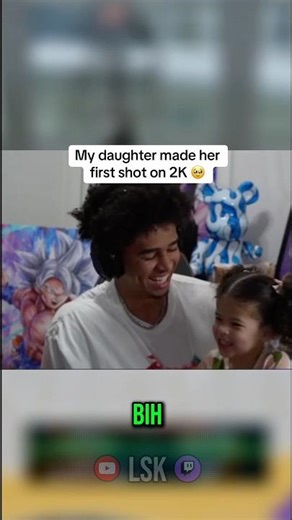 My daughter made her first shot on 2k 🥹