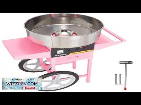 VEVOR Electric Cotton Candy Machine with Cart 1000W Commercial Floss Maker