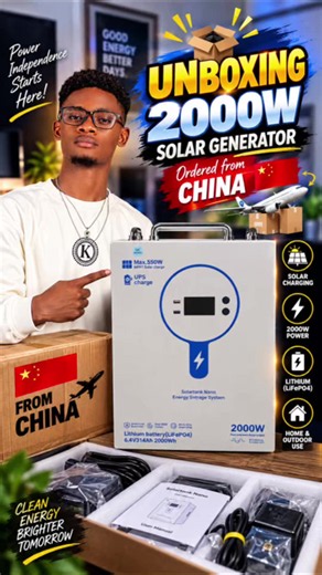 2000 watts solar generator unboxing