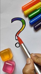 Rainbow 🌈 question mark?| #drawing #easydrawing#coloring#shorts #kpop#painting#youtubeshorts#kids