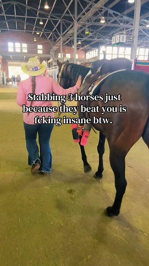 Emily grace was jelous of the winners at the barrel race and stalked these riders and their horses and when the riders left the barn to go to bed she came in a stabbed each horse. Arielle Philips has been posting updates about her horse on Facebook. Praying for the horses and owners!! #nbha #lasvegassupershow #facebook #getjustice #barrelracing