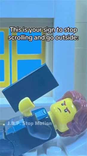 Stop scrolling and go outside #lego #stopmotion #motivation | Stop Motion