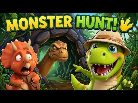 We're Going on a Dinosaur Hunt! 🦖 Fun Jungle Adventure Song for Kids | Rexy & Tri