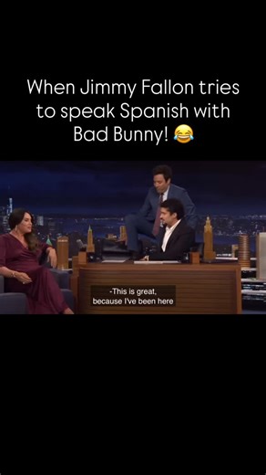 Jimmy Fallon 🇫🇷 France | When #jimmyfallon tries to speak Spanish with Bad Bunny! 😂 I guess he’ll be ready! #SuperBowl #badbunny #SBLX | Instagram