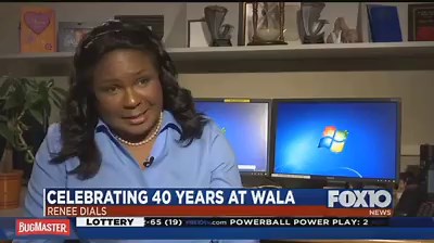 Renee Dials FOX10 News was the first female African-American television reporter in the Mobile area when she joined our team in 1977. Renee, who is a Detroit native, is celebrating 40 years at WALA! We love you Renee and we're looking forward to 40 more! Can you gals and guys help us show Renee some love? | FOX10 News