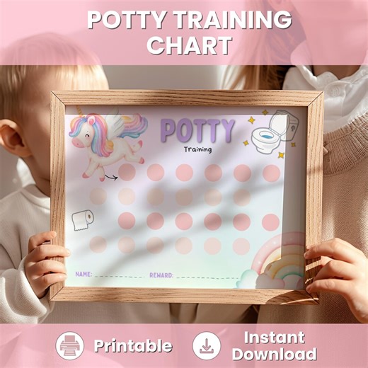 Potty Training Chart Unicorn Printable, Toddler Reward Chart, Girls Potty Chart, Kids Toilet Training Tracker, Visual Routine Reward System - Etsy