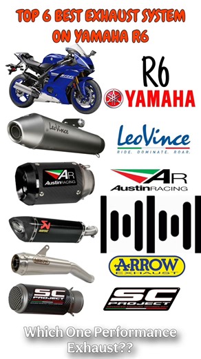 5 Exhaust Mods That Transform Your Yamaha R6 Sounds 🔥🤯 #leovince #akrapovic #shorts #r6 #scproject