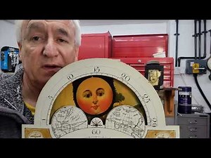 Moon Phase Clock Repair - Part 1. Restoring a grandfather clock and show moon phase dial operating.