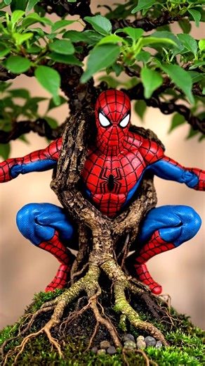 3D SPIDERMAN ACTION FIGURE WITH BONSAI TREE | AHO