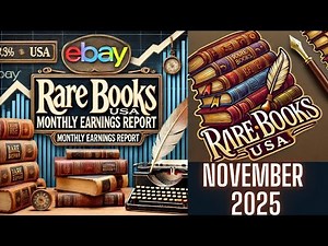 November 2025 RARE Books USA Monthly Report | eBay | Etsy | Whatnot | Online Book Reselling
