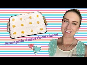 Two Ingredient Pineapple Angel Food Cake | Baking with Lily 3