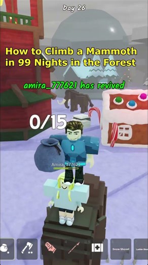 A Girl and I Climbed on a Mammoth 99 Nights in the Forest Roblox