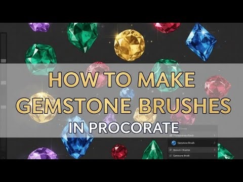HOW TO MAKE A GEMSTONE 💎 BRUSH 🖌️ IN PROCREATE : TUTORIAL