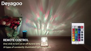 Deyagoo Northern Lights Projector, 1800mAh Rechargeable Aurora Light Projector, 16 Colors Mood Lighting Galaxy Lamp with Remote for Adult Boys Girls Gifts Room Decor