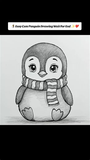 🐧 Easy Cute Penguin Drawing | Step-by-Step Drawing Tutorial for Beginners ✏️✨ #PenguinDrawing #CuteAnimalDrawing #EasyDrawing #HowToDraw #StepByStepDrawing 🎨✨