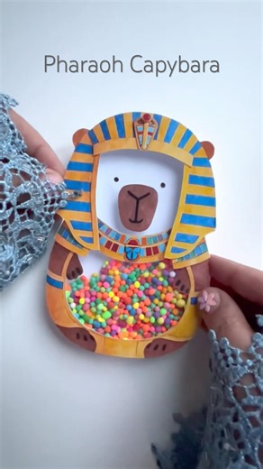 Pharaoh Capybara DIY 🐹✨ Tutankhamun Paper Craft with Surprise Inside