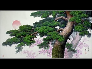 14화 북한의 소나무와 진달래 그림 2편 : 북한 공훈예술가 전영 화백의 '소나무' 작품 감상_[북한에서 유행하는 조선화 엿보기]