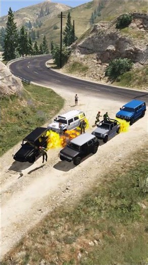 offroad suv hit by missile in gta 5