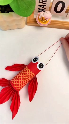 paper crafts creator on Instagram: "Red Koi Fish Craft 🐟✨ #fblifestyle #papercrafts #kidscrafts #creativeideas"