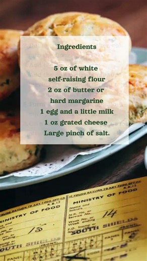 1918 Scones WW1 - Ration Book Recipe No. 186