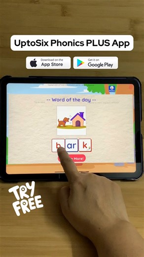 10K views · 95 reactions | UptoSix Phonics PLUS App. Interactive Self-Learning Phonics App for Kids. Download Now and try FREE! Available on the Google Play Store and App Store. . #English #phonics #phonicsapp #uptosix #earlyliteracy #kindergarten #english #learnenglish | Phonics Reading | Facebook