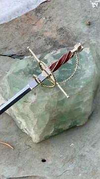 Turn Scrap brass into "Rapier Sword" Letter Opener #forging Spring Steel #bladesmithing #diy