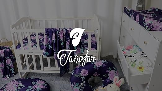 changing table cover purple flower