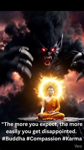 Buddha's teaching: The more you expect the more you get disappointed