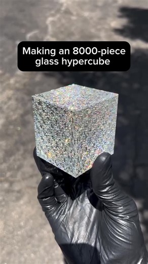 Shawn Waggoner on Instagram: "Magical work by @mr.facet Visit my website to see my available art. In this series, I’m making an 8000-piece glass hypercube by hand. It’s all powered by @hisglassworks. #mrfacet #howitsmade #handmadeart #talkingoutyourglass"