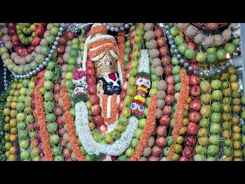 Fruits Alankara by seva team Anjaneya Swamy Temple ಶ್ರೀ ಆಂಜನೇಯ ಸ್ವಾಮಿಗೆ ಹಣ್ಣುಗಳು ಅಲಂಕಾರ ಸೇವಾ ತಂಡದಿಂದ