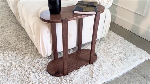 Narrow Wooden Sofa Side Table Large End Table for Small Spaces White Oak Walnut Accent Table Couch Side Server Gift for New Home - Etsy