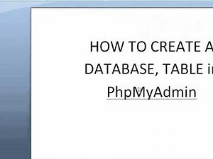 PHP Tutorials - How to create a Database and a Table in phpMyAdmin