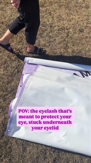 Don’t let that pesky eyelash give you a fright this Halloween 👻 Here’s how to safely remove it: Don’t pinch or rub your eye. That can scratch your cornea or push the eyelash deeper. Blink a few times — sometimes your natural tears will flush it out. If it’s still there, use sterile saline or artificial tears to gently rinse the eye. Tilt your head and let the fluid run across your eye so the lash washes out. If you can see the eyelash on your lower lid (not stuck on your eye), you can very gent