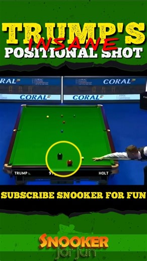 Trump's insane positional shot| #shorts #youtubeshorts #trending #snooker #ding #juddtrump #ronnie
