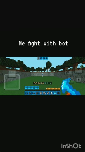 me fight with bot #minecraft #bot #like #suscribe #shorts