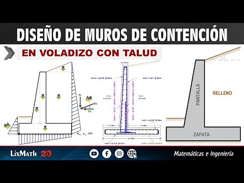 Diseño de Muros de Contención en Voladizo (Con Talud)
