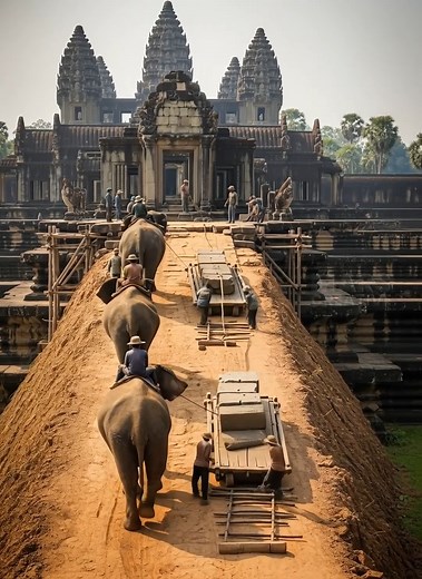 5K views · 78 reactions | Witness the rise of Angkor Wat — stone by stone, century-old craftsmanship shaping a masterpiece that still stands undefeated. #AngkorWat #TempleBuild #AncientEngineering #viral | Home Transform | Facebook