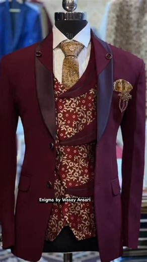 276 reactions | A masterpiece in maroon elegance ✨ This exquisite...