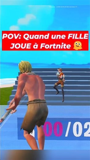 Quand une FILLE JOUE à Fortnite 🫠#fortnite #shortsfortnite #fille #1v1 #drague