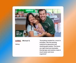 The Easy Pak Box Kit makes moving easier. Don’t believe us? Look at what our customer has to say. It's the perfect solution to assist your next move. Take advantage of our same-day delivery or in-store pickup options. http://uhaulco.com/ljk050PzAqF #MovingSupplies #MovingBoxes #MovingDay | U-Haul