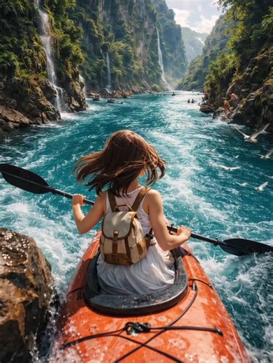 Would you go forward… or turn back? #pov #immersive #imagination #aiart #voyage #traveling #animation #motion