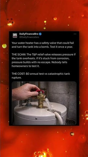 Your water heater has a safety valve that could fail and turn the tank into a bomb.
