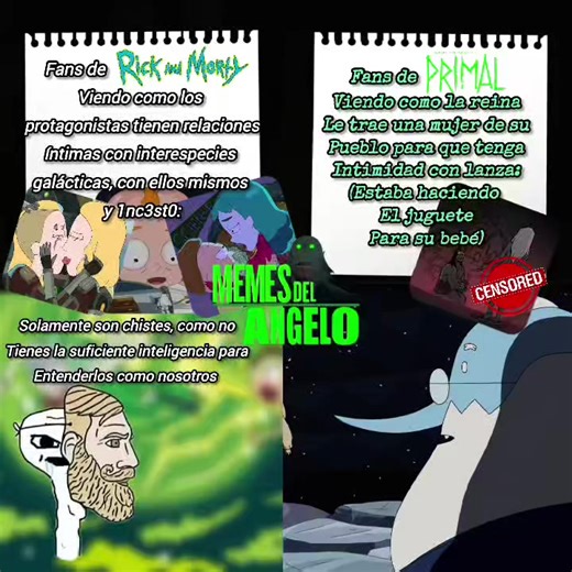 😓me puse re incómodo con esa escena #primal #horadeaventura #rickandmorty #fyp #foryou
